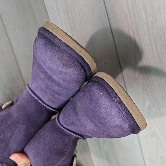 Ugg Australia Women 5991Y Ankle Leather Sheepskin Bailey button boots shoes sz 5 - Picture 5 of 13